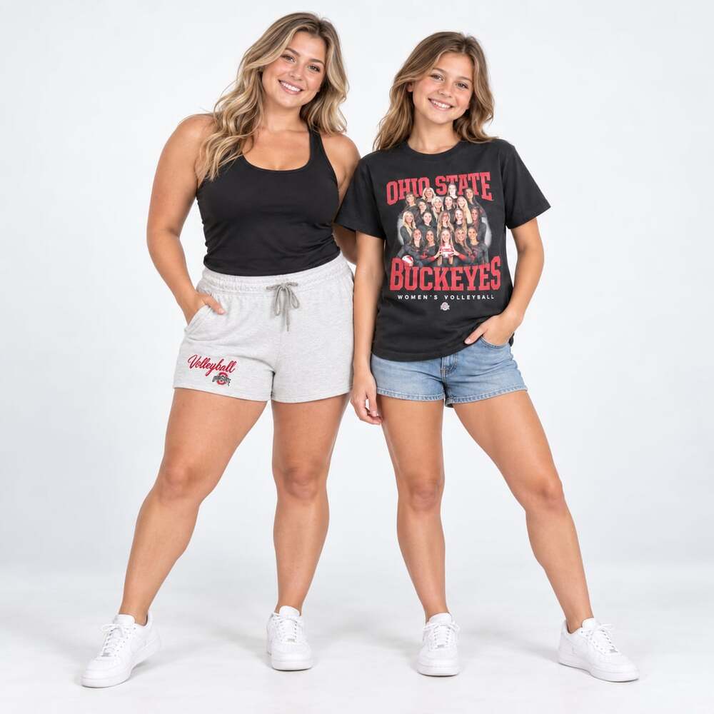 Ohio State Women’s Volleyball Bundle Team Shirt S & NWT Shorts XL